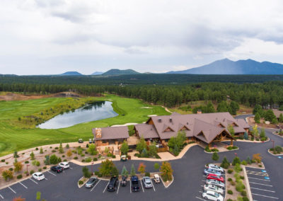 Aerial view of the Flagstaff Ranch golf club in Flagstaff, AZ.