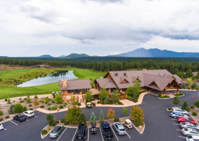 Aerial view of the Flagstaff Ranch golf club in Flagstaff, AZ.