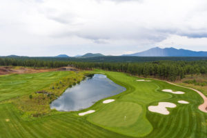 Aerial view of the Flagstaff Ranch golf club in Flagstaff, AZ.