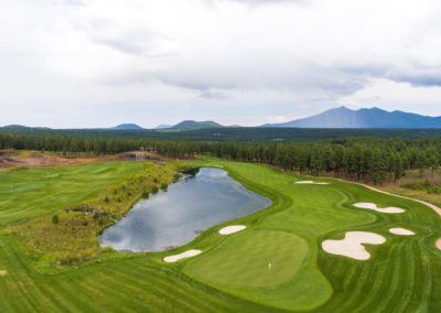 Aerial view of the Flagstaff Ranch golf club in Flagstaff, AZ.