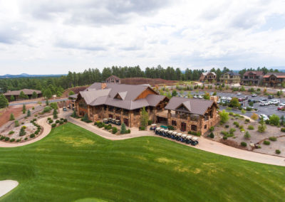 Aerial view of the Flagstaff Ranch golf club in Flagstaff, AZ.