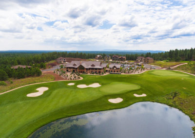 Aerial view of the Flagstaff Ranch golf club in Flagstaff, AZ.