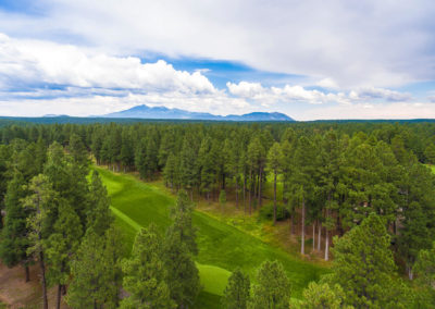 Aerial photo of the Forest Highlands country club in Flagstaff, AZ.