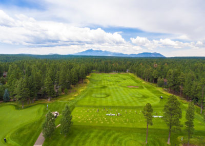 Aerial photo of the Forest Highlands country club in Flagstaff, AZ.