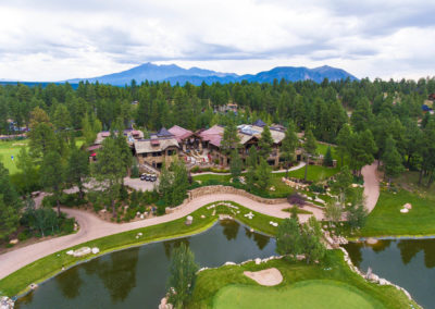 Aerial photo of Pine Canyon country club in Flagstaff, AZ.