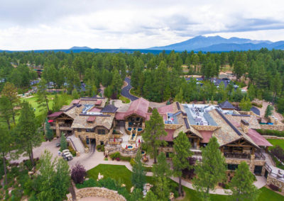 Aerial photo of Pine Canyon country club in Flagstaff, AZ.