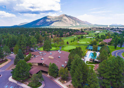 An aerial view of Continental Country Club in Flagstaff, AZ.