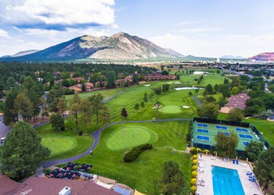 An aerial view of Continental Country Club in Flagstaff, AZ.