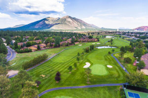 An aerial view of Continental Country Club in Flagstaff, AZ.