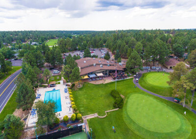 An aerial view of Continental Country Club in Flagstaff, AZ.