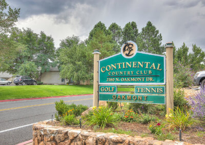 Welcome sign for Continental Country Club in Flagstaff, AZ.